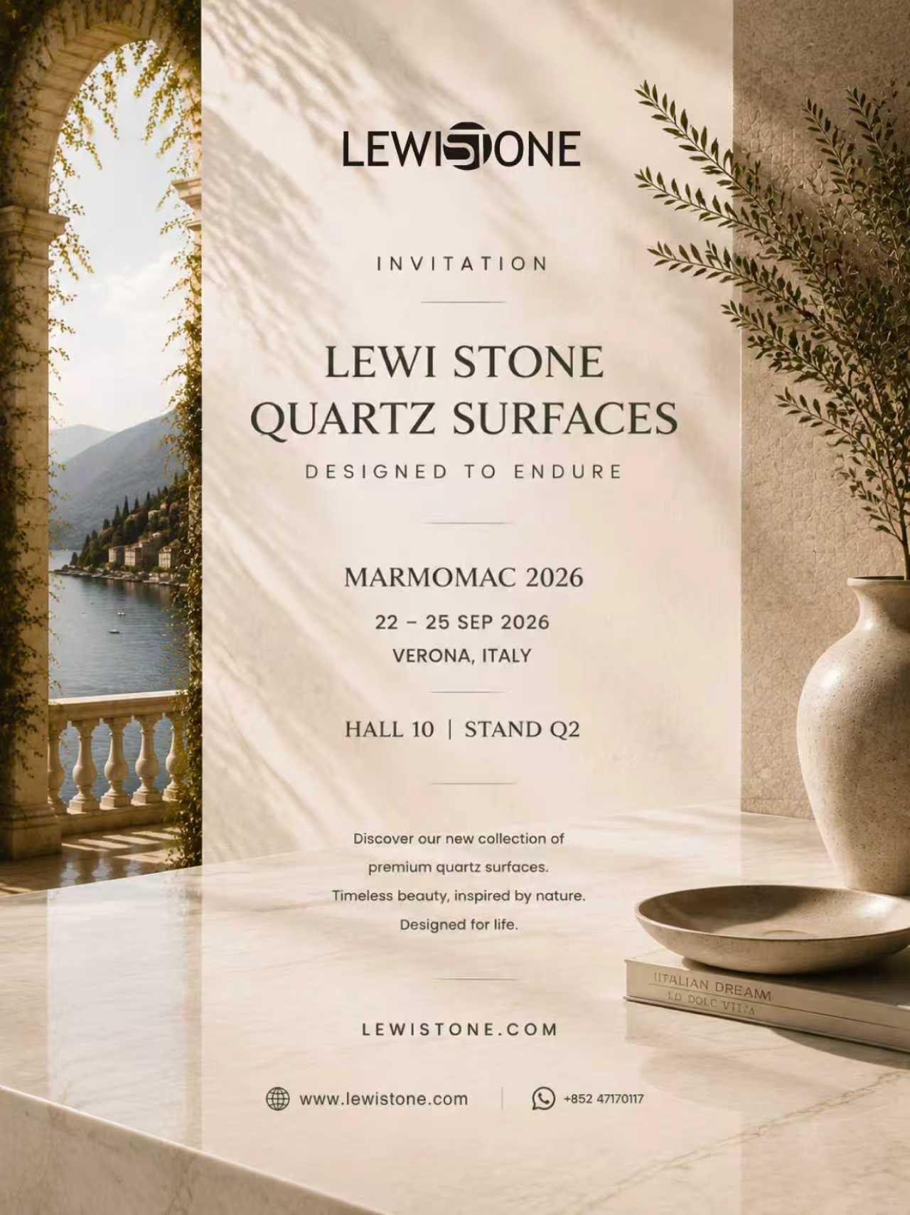 LEWISTONE to Exhibit at MARMOMAC 2026